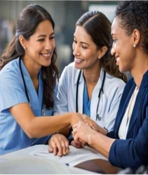 Nurses supporting one another