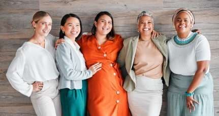 A group of women standing together
